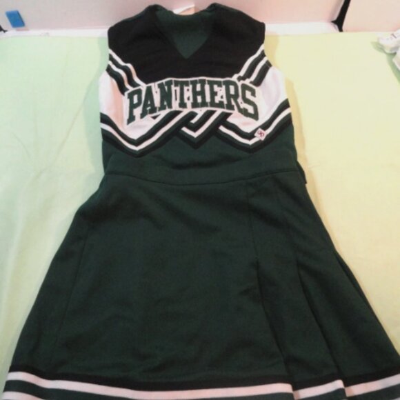 CHEER  HALLOWEEN CHEERLEADER UNIFORM COSTUME TOP -32 / 17 SKIRT -9 / 14 LD 6474 - Picture 1 of 16